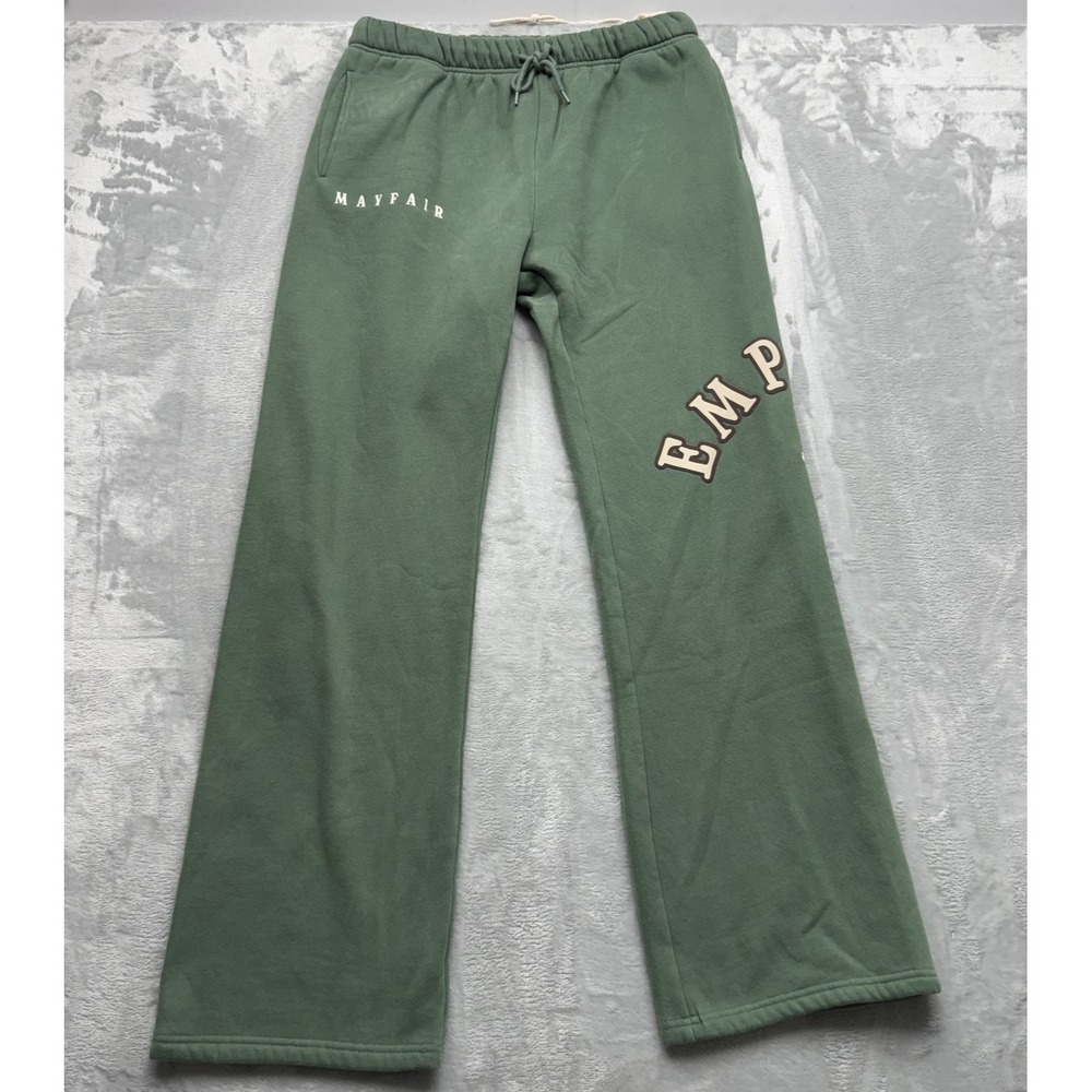 The Mayfair Group Sweatpants‎ Women's M/L Green Empathy Loungewear Cozy Graphic